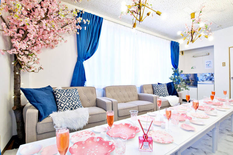 409 シェアスペluxe立川 インドア花見 桜インテリア ゴミ捨て可 Wi Fi 当日予約大歓迎 24時間営業 シェアスペ レンタルスペースを簡単予約