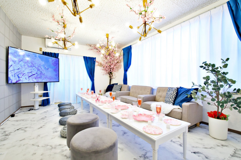 409 シェアスペluxe立川 インドア花見 桜インテリア ゴミ捨て可 Wi Fi 当日予約大歓迎 24時間営業 シェアスペ レンタルスペースを簡単予約